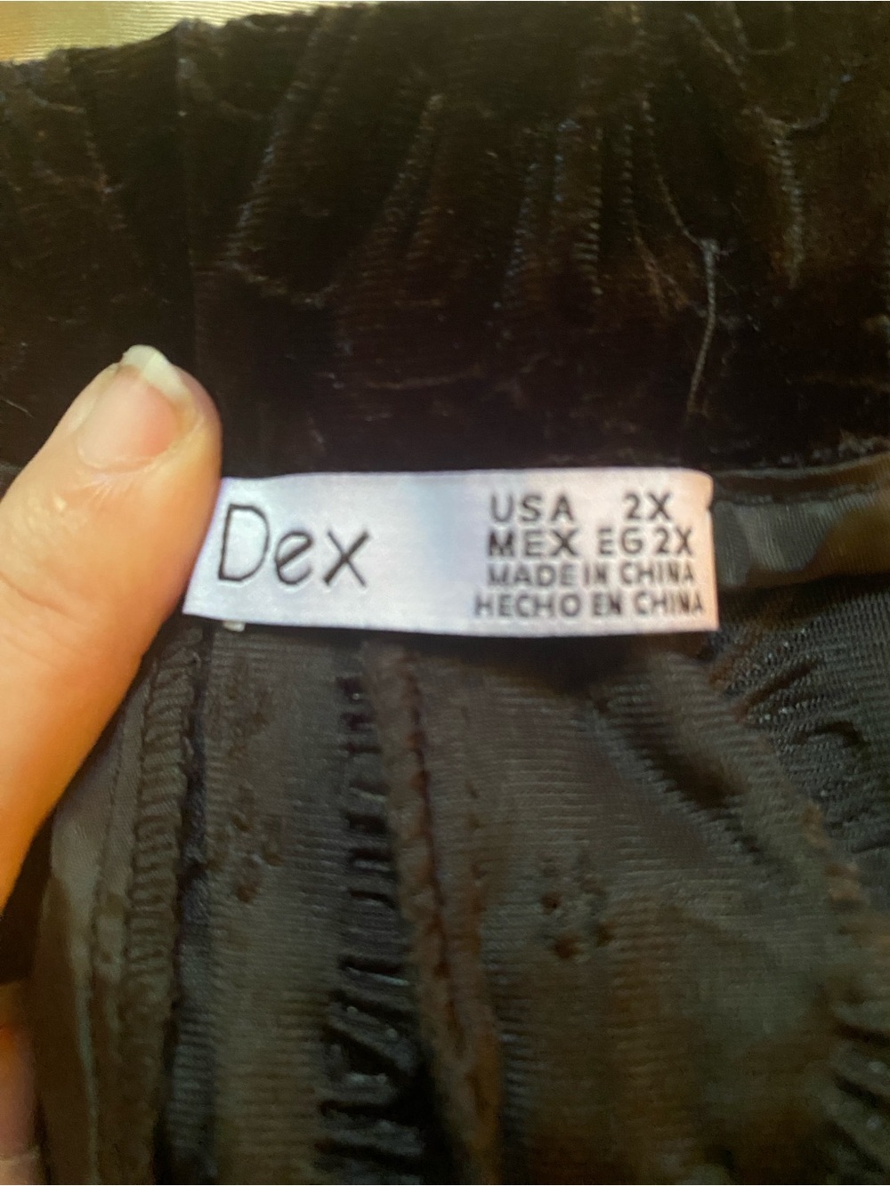 Dex Plus Size 2X Black Velvet Paisley Wide Leg Pants NWOT - Picture 9 of 10